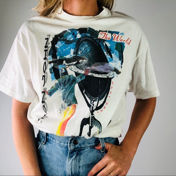 Vintage Tops - [vintage] Elton John 89-90 Concert Band Tee Shirt